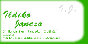 ildiko jancso business card